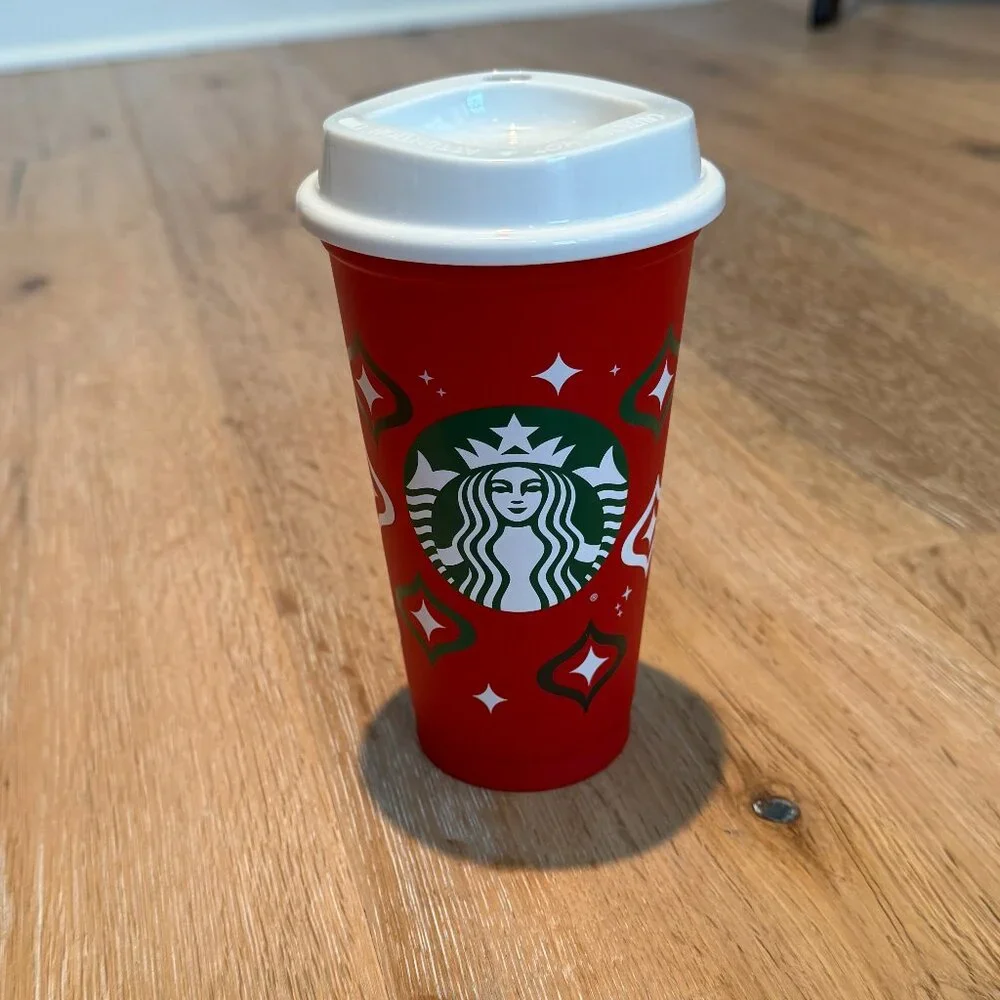 NEW Starbucks Holiday Cup Reusable Collectible 16 oz Grande Hot/Cold Travel Cup